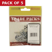 Centurion Machine Screws & Nuts - Zinc Plated - Slot CSK Head - M4 x 25mm - - Pack of 5
