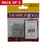 Centurion Steel Hex Nuts - Zinc Plated - M4 - (80 PK) - Pack of 5