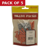 Centurion Wallplugs & Screws  - Red - (50PK) - Pack of 5