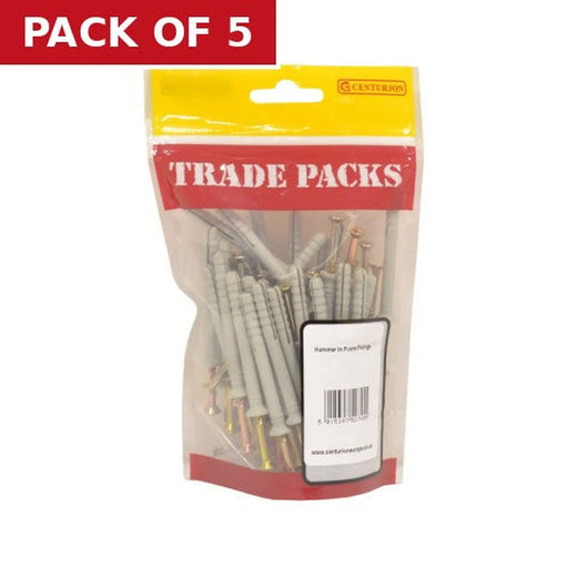 Centurion Hammer In Frame Fixings - Zinc Plated - M6 x 40mm - (60 PK) - Pack of 5
