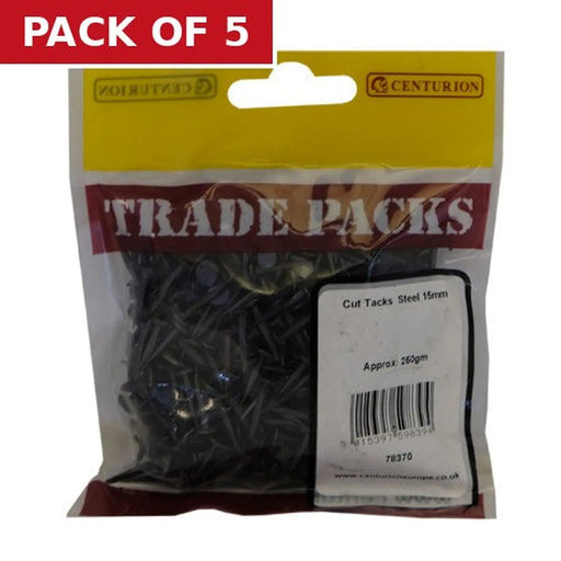 Centurion Cut Tacks - Steel -15mm - (250g Pack) - Pack of 5