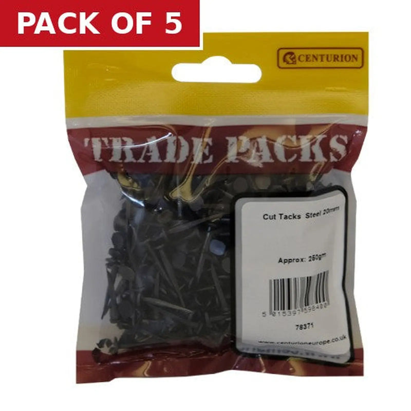 Centurion Cut Tacks - Steel -20mm - (250g Pack) - Pack of 5