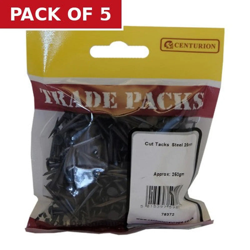 Centurion Cut Tacks - Steel -25mm - (250g Pack) - Pack of 5