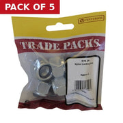 Centurion Nylon Locking Nuts - Zinc Plated - M16 - Pack of 6