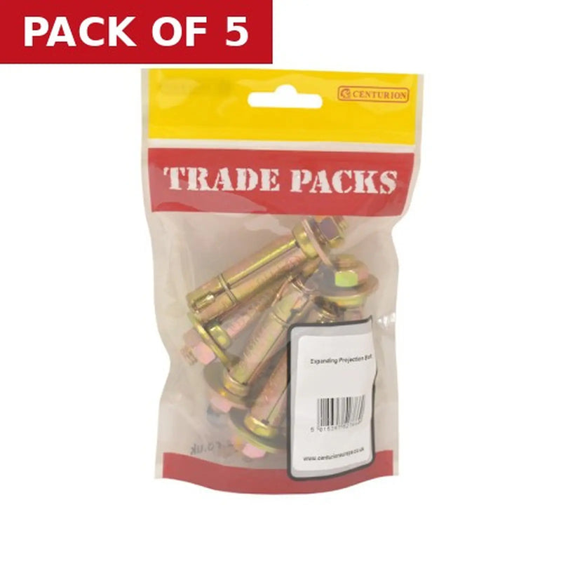 Centurion Expanding Projection Bolts - M8 x 25mm - (6 PK) - Pack of 5