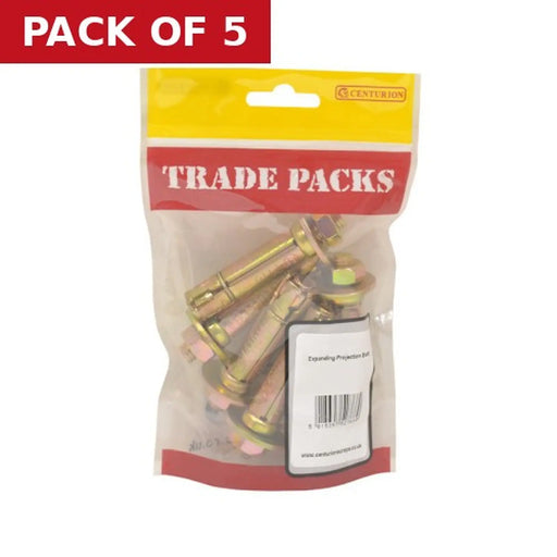 Centurion Expanding Projection Bolts - M10 x 30mm - (4 PK) - Pack of 5