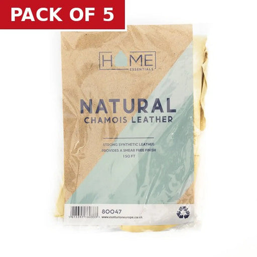 Centurion Natural Chamois Leather - 1 sq ft - Pack of 5