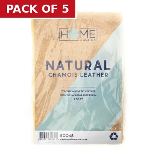 Centurion Natural Chamois Leather - 2 sq ft - Pack of 5