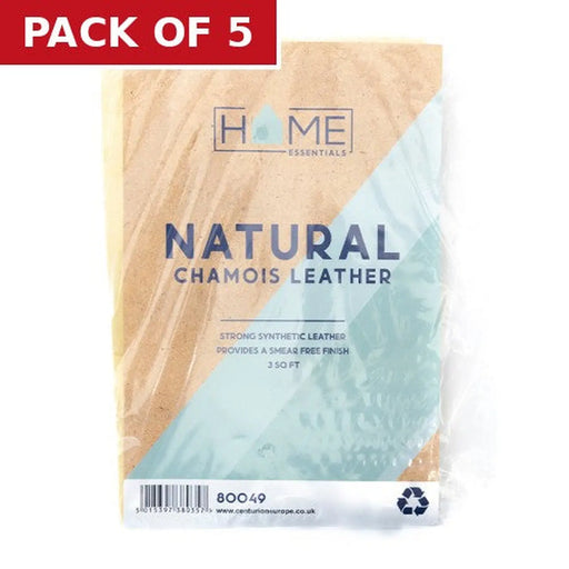 Centurion Natural Chamois Leather - 3 sq ft - Pack of 5