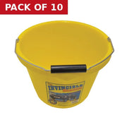 Centurion Bucket - Yellow Heavy Duty Builders - 15 Litre - Pack of 10