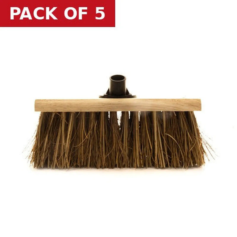 Centurion Broom Head with Plastic Socket, 13 1/2” - Pack of 5