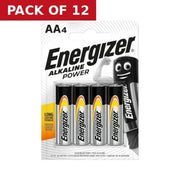 Centurion AA Power Alkaline Batteries, 4 Pack - Pack of 12