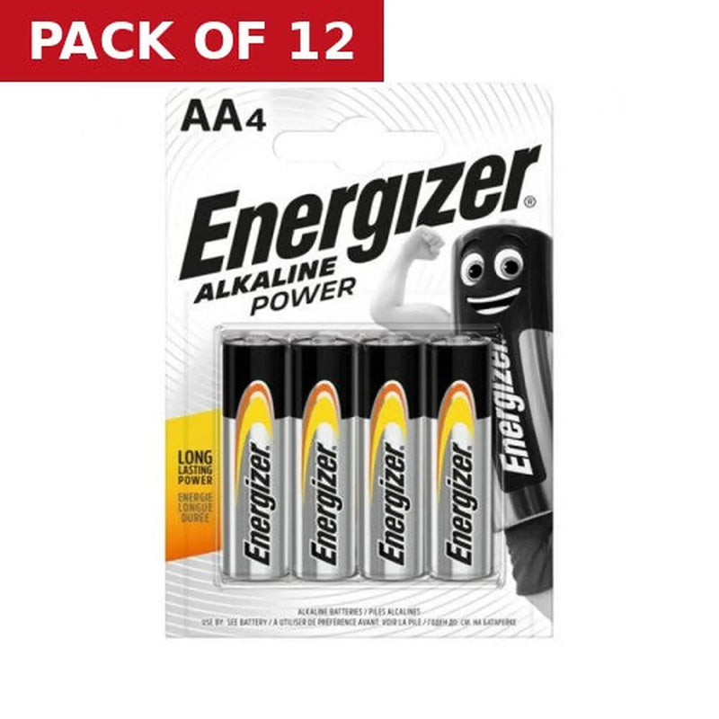 Centurion AA Power Alkaline Batteries, 4 Pack - Pack of 12
