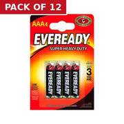 Centurion Eveready S3927 AAA Super Zinc Batteries, 4 Pack - Pack of 12
