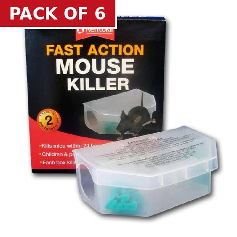 Centurion Rentokil - Fast Action Mouse Killer (Twin pack) - PSF135 (DGN) - Pack of 6
