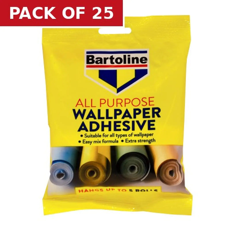 Centurion Bartoline All Purpose Wallpaper Adhesive, Small (5 Rolls) - Pack of 25