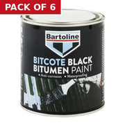 Centurion Bartoline Black Bitumen Paint, 1 Litre - Pack of 6