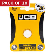 Centurion JCB Coin Cell Battery CR2016, Single - Pack of 10