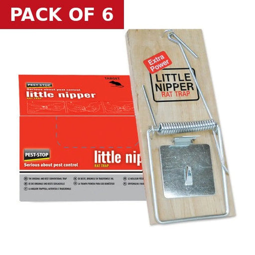 Centurion Pest-Stop Little Nipper Wooden Rat Trap - Pack of 6