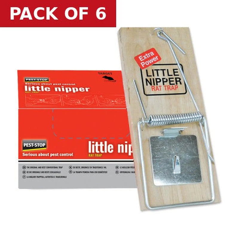 Centurion Pest-Stop Little Nipper Wooden Rat Trap - Pack of 6