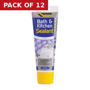 Centurion Everbuild Bath and Kitchen Sealant Easi Squeeze White (200ml) - Pack of 12