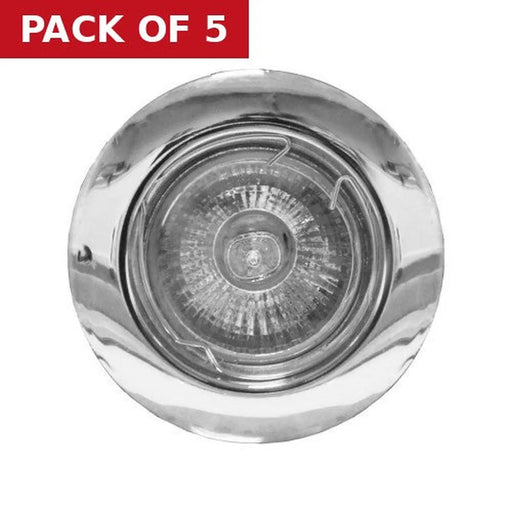 Centurion Polished Chrome Recessed Downlight - Pack of 5