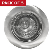 Centurion Brushed Chrome Recessed Downlight - Pack of 5