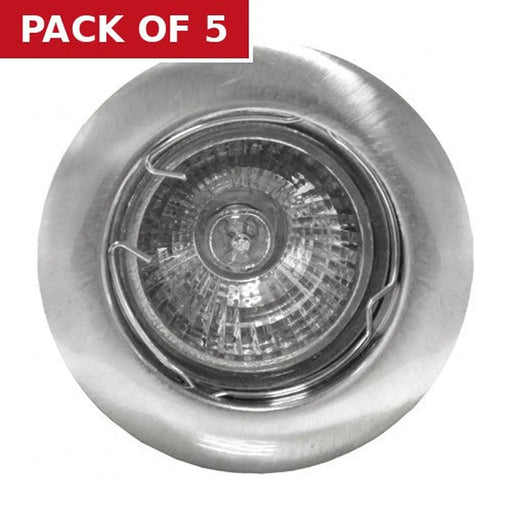 Centurion Brushed Chrome Recessed Downlight - Pack of 5