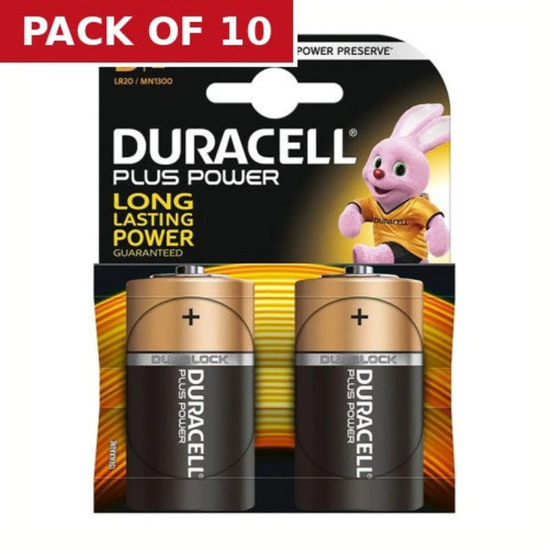 Centurion Duracell D Batteries, 2 Pack - Pack of 10