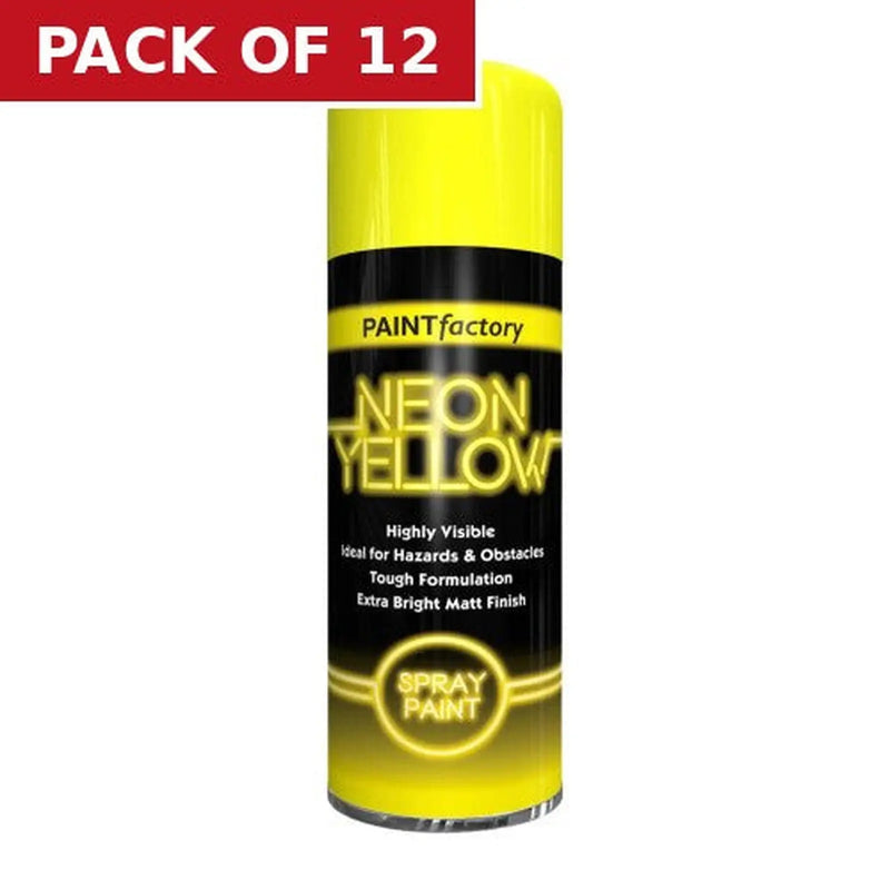 Centurion Paint Factory Fluorescent Paint, Yellow (400ml) - Pack of 12