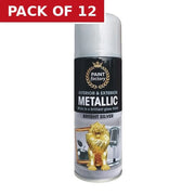 Centurion Paint Factory Metallic Paint, Bright Silver (400ml) - Pack of 12