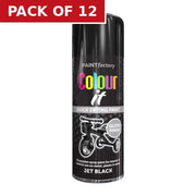 Centurion Paint Factory Colour It Gloss Paint, Black (400ml) - Pack of 12
