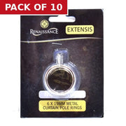 Centurion Renaissance Curtain Rings Brushed Nickel 6pk 19/16mm - Pack of 10