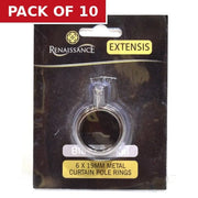 Centurion Renaissance Curtain Rings Black Nickel 6pk 19/16mm - Pack of 10