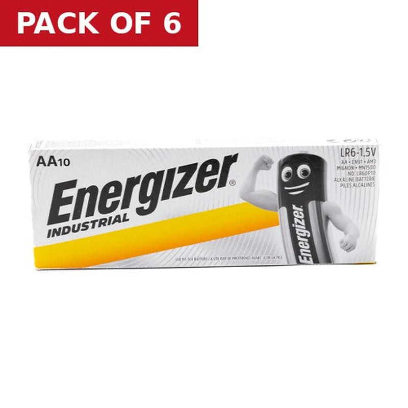 Centurion AA Industrial Alkaline Batteries, 10 Pack - Pack of 6