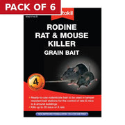 Centurion Rentokil - Rodine Rat & Mouse Killer Grain Bait - 4 Sachet - Pack of 6