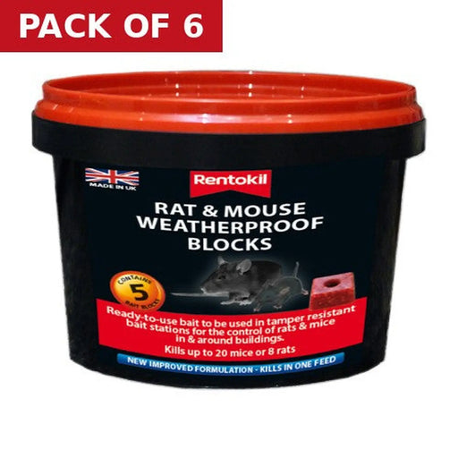 Centurion Rentokil - Mouse & Rat Weatherproof Blocks - Pack of 5