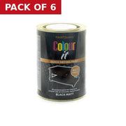 Centurion Colour It Matt Paint - Black - Pack of 6