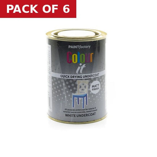 Centurion Colour It Undercoat Paint - White - Pack of 6