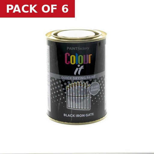 Centurion Colour It Iron Gate Paint - Black - Pack of 6