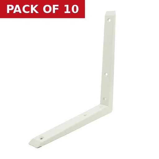Centurion Mitred Shelf Brackets, White Finish, 200mm - Pack of 10