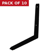 Centurion Mitred Shelf Brackets, Black Finish, 250mm - Pack of 10