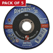 Centurion Phoenix II Flat Metal Cutting Disc (115 x 3 x 22mm) - Pack of 5