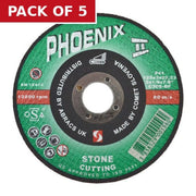 Centurion Phoenix II Flat Masonry Cutting Disc (125 x 3 x 16mm) - Pack of 5