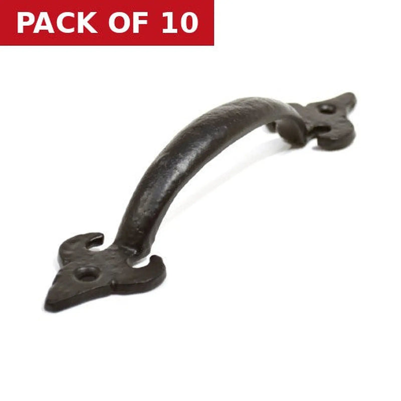 Centurion Fleur De Lys Pull Handle, Black, 175mm - Pack of 10
