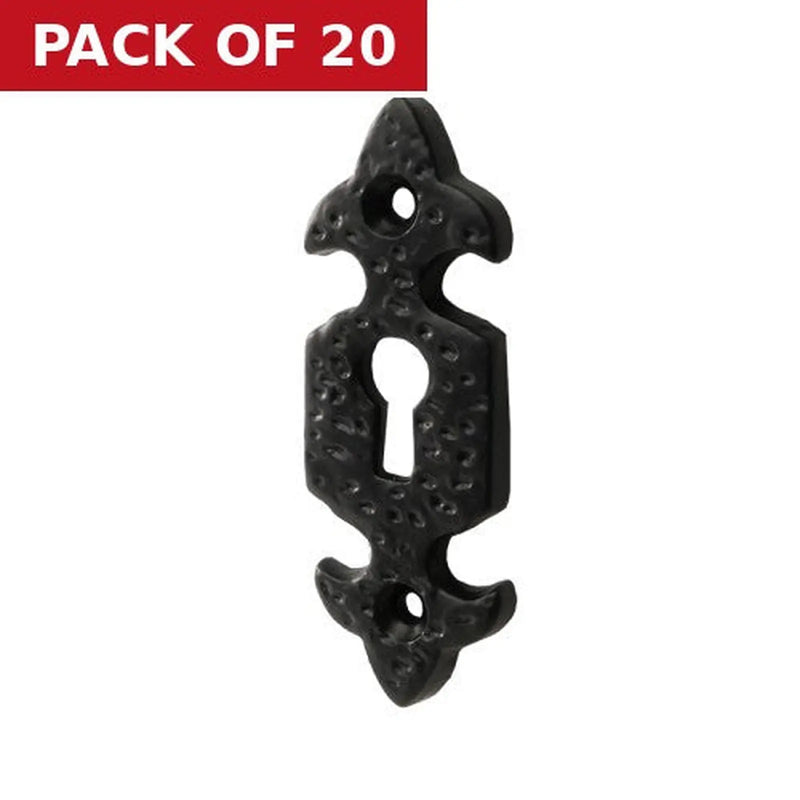 Centurion Fleur De Lys Escutcheon, Black 75mm - Pack of 20