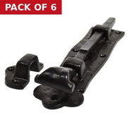 Centurion Door Bolts, Black, 200mm - Pack of 6
