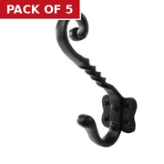 Centurion 144mm (5 3/4") Tudor Hat & Coat Hook - Pack of 5