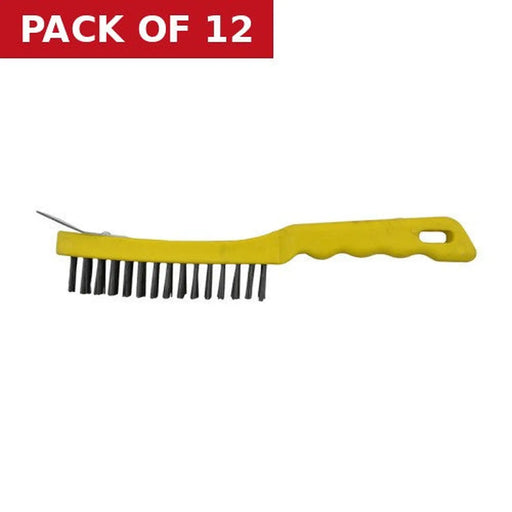 Centurion Wire Brush, Plastic 4 Row with Scraper - Pack of 12