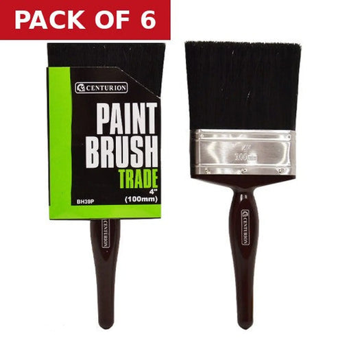 Trade Paint Brush, 100mm / 4" - Pack of 6